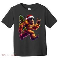 Funny Christmas Lights Sasquatch Big Foot Toddler T-Shirt thumb 0