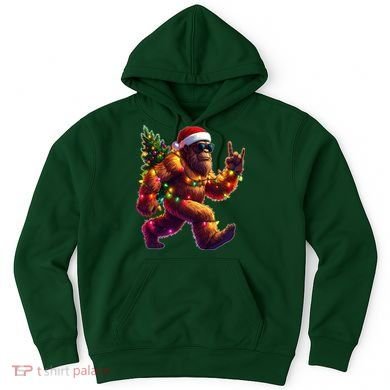 Funny Christmas Lights Sasquatch Big Foot Hoodie