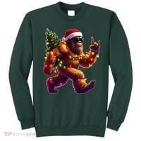 Funny Christmas Lights Sasquatch Big Foot Sweatshirt thumb 0
