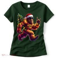 Funny Christmas Lights Sasquatch Big Foot Women's T-Shirt thumb 0