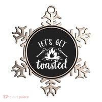 Funny Camping LetS Get Toasted Cool Campers Cute Gift Ornament thumb 0