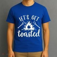 Funny Camping LetS Get Toasted Cool Campers Cute Gift T-Shirt thumb 3