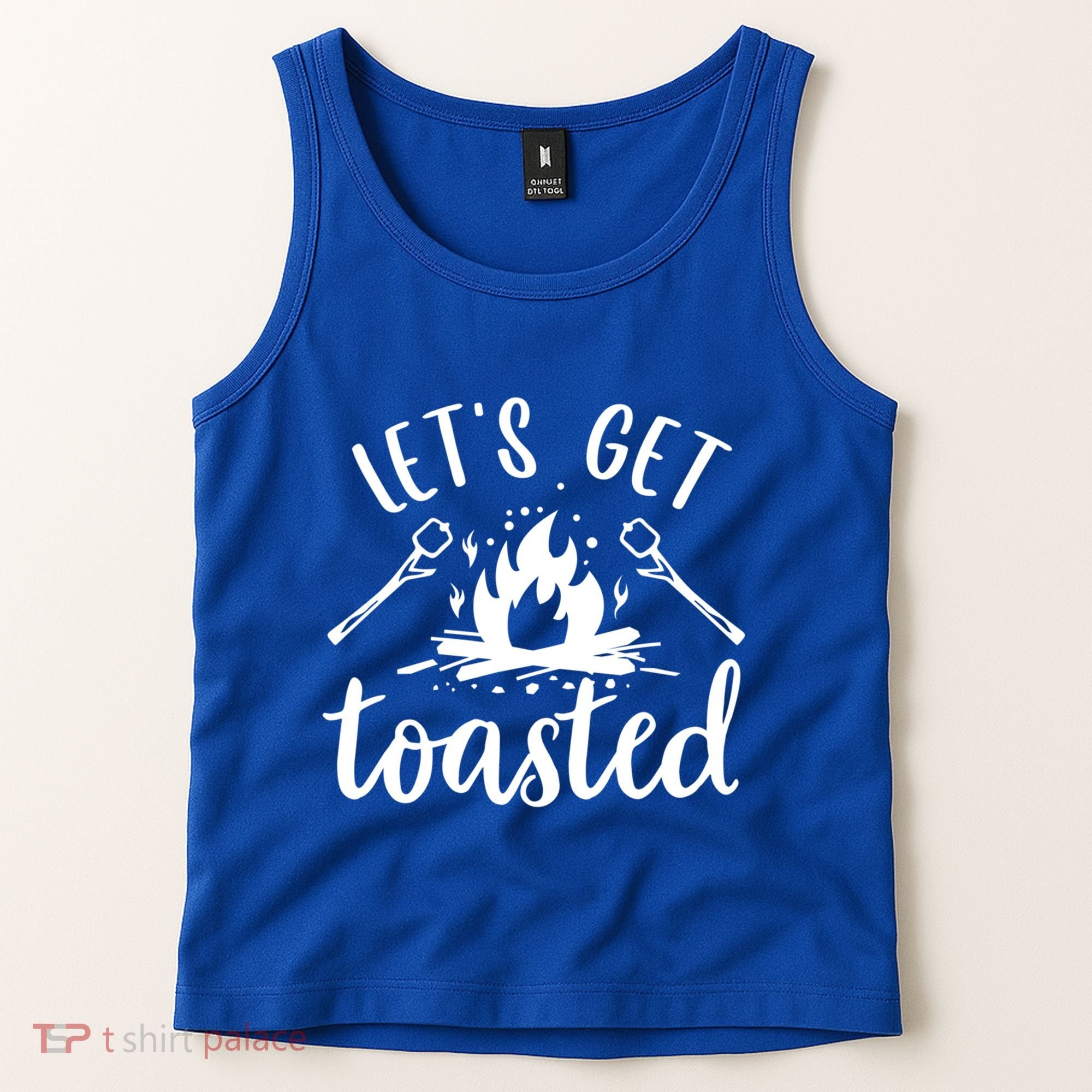 Funny Camping LetS Get Toasted Cool Campers Cute Gift Tank Top