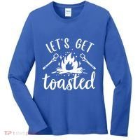 Funny Camping LetS Get Toasted Cool Campers Cute Gift Women's Long Sleeve Shirt thumb 0