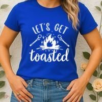 Funny Camping LetS Get Toasted Cool Campers Cute Gift Women's T-Shirt thumb 2