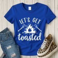 Funny Camping LetS Get Toasted Cool Campers Cute Gift Women's T-Shirt thumb 3