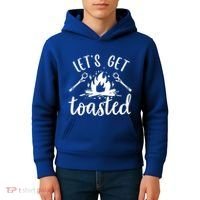 Funny Camping LetS Get Toasted Cool Campers Cute Gift Kids Hoodie thumb 4