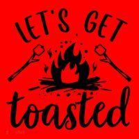 Funny Camping LetS Get Toasted Cool Campers Cute Gift Santa Hat thumb 1