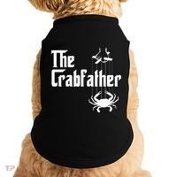 Funny Crab Lover Crabbing The Crabfather Doggie Tank thumb 0