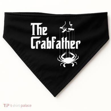 Funny Crab Lover Crabbing The Crabfather USA-Made Doggie Bandana