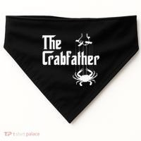 Funny Crab Lover Crabbing The Crabfather USA-Made Doggie Bandana thumb 0