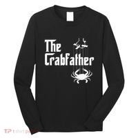 Funny Crab Lover Crabbing The Crabfather Long Sleeve Shirt thumb 0