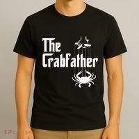 Funny Crab Lover Crabbing The Crabfather T-Shirt thumb 3
