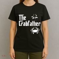 Funny Crab Lover Crabbing The Crabfather T-Shirt thumb 4