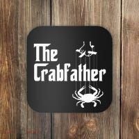 Funny Crab Lover Crabbing The Crabfather Coaster thumb 0