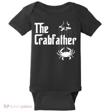 Funny Crab Lover Crabbing The Crabfather Baby Bodysuit