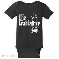 Funny Crab Lover Crabbing The Crabfather Baby Bodysuit thumb 0