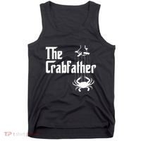 Funny Crab Lover Crabbing The Crabfather Tank Top thumb 0