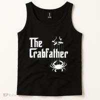 Funny Crab Lover Crabbing The Crabfather Tank Top thumb 2