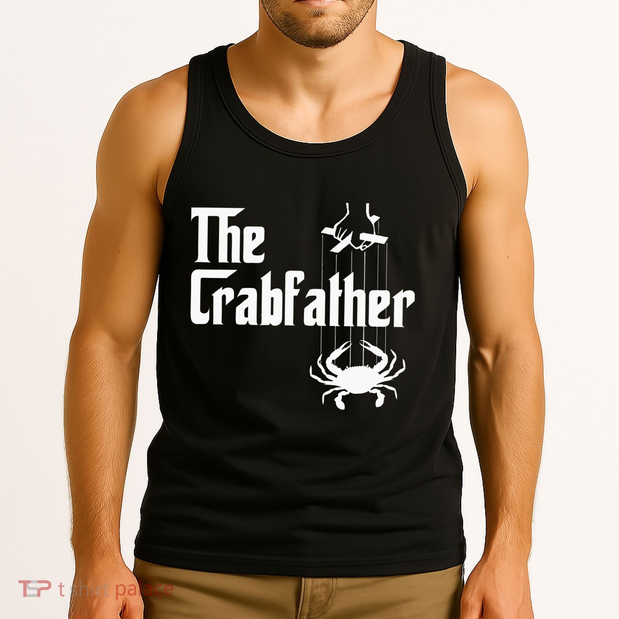 Funny Crab Lover Crabbing The Crabfather Tank Top