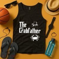 Funny Crab Lover Crabbing The Crabfather Tank Top thumb 4