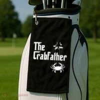 Funny Crab Lover Crabbing The Crabfather Golf Towel thumb 2