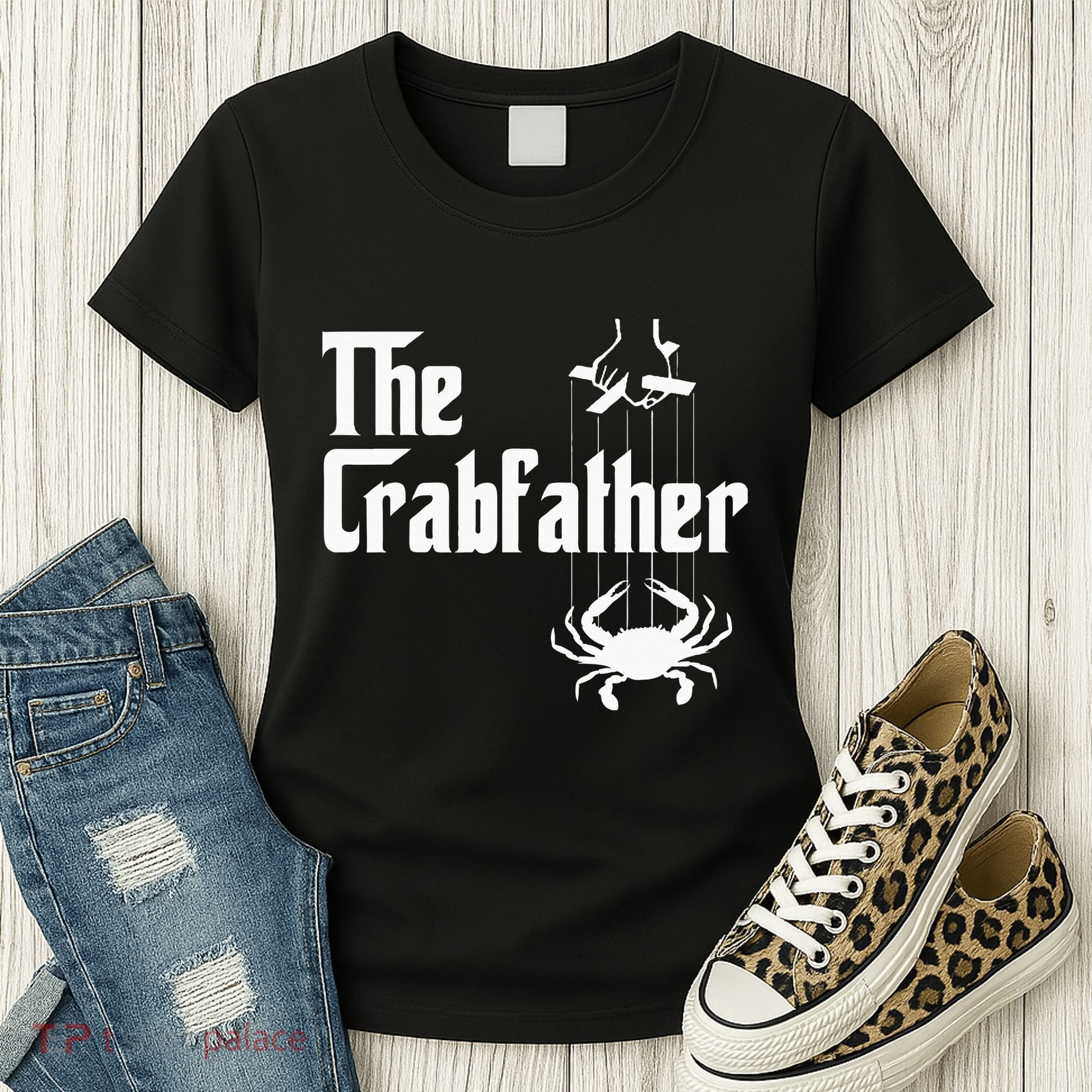 Funny Crab Lover Crabbing The Crabfather Women's T-Shirt
