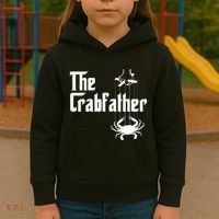 Funny Crab Lover Crabbing The Crabfather Kids Hoodie thumb 3