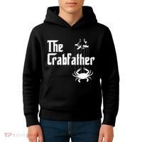 Funny Crab Lover Crabbing The Crabfather Kids Hoodie thumb 4