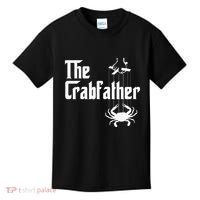 Funny Crab Lover Crabbing The Crabfather Kids T-Shirt thumb 0