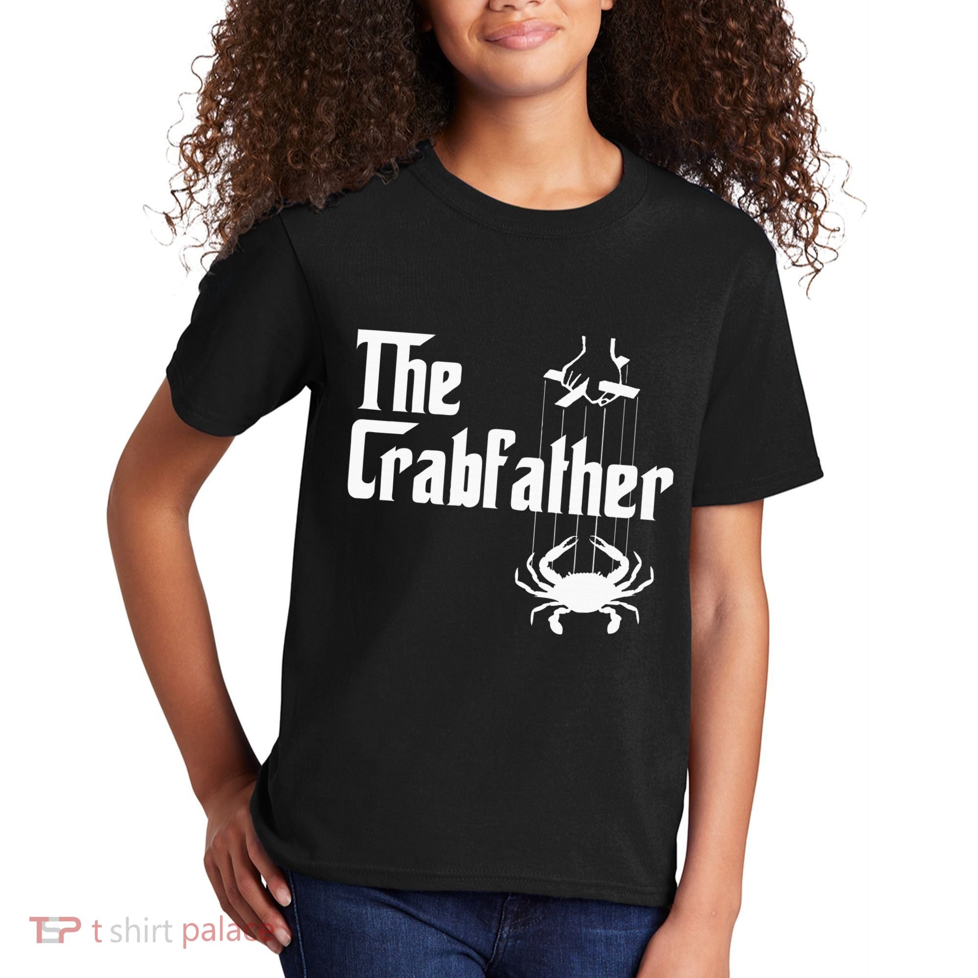 Funny Crab Lover Crabbing The Crabfather Kids T-Shirt