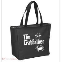 Funny Crab Lover Crabbing The Crabfather Tote Bag thumb 2