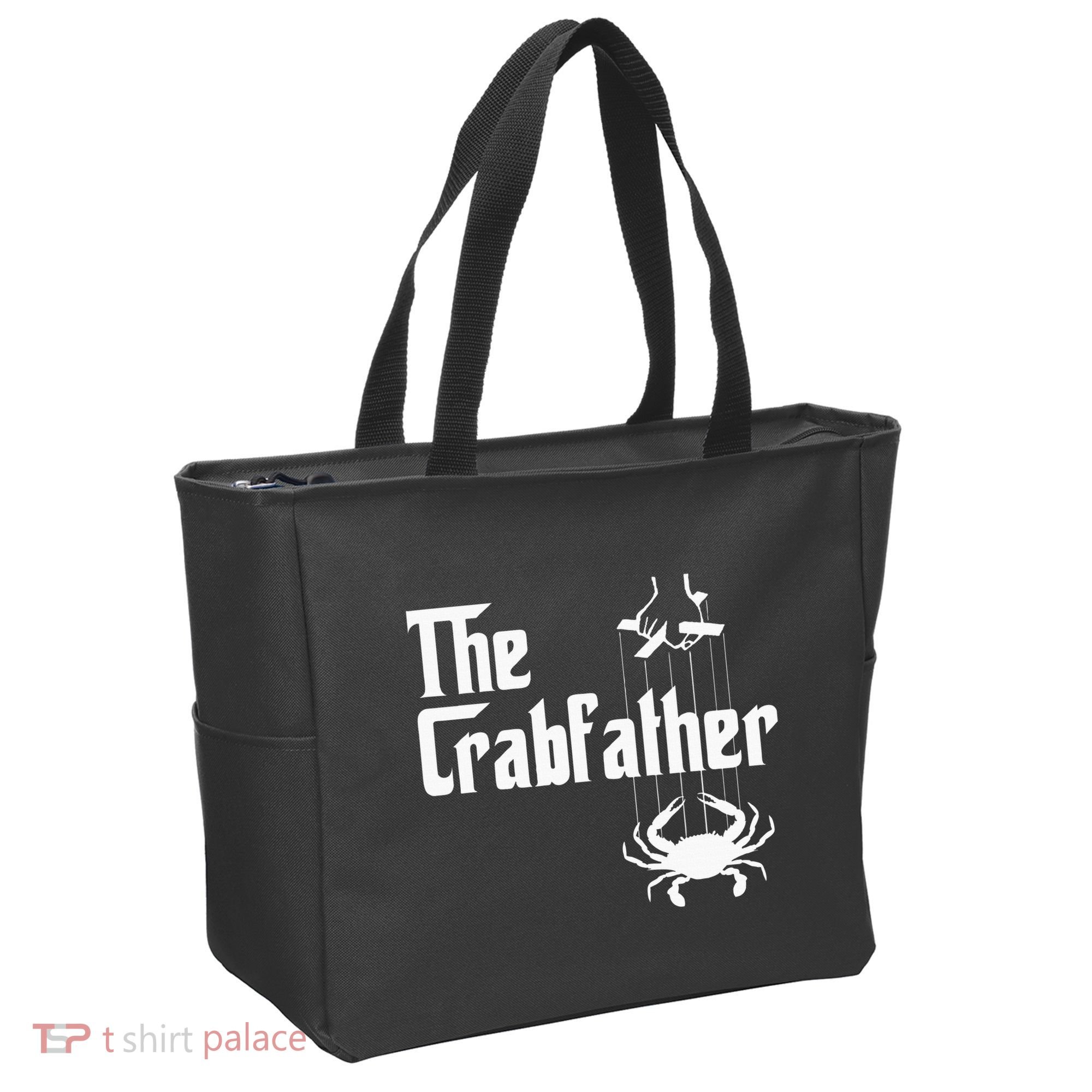 Funny Crab Lover Crabbing The Crabfather Tote Bag