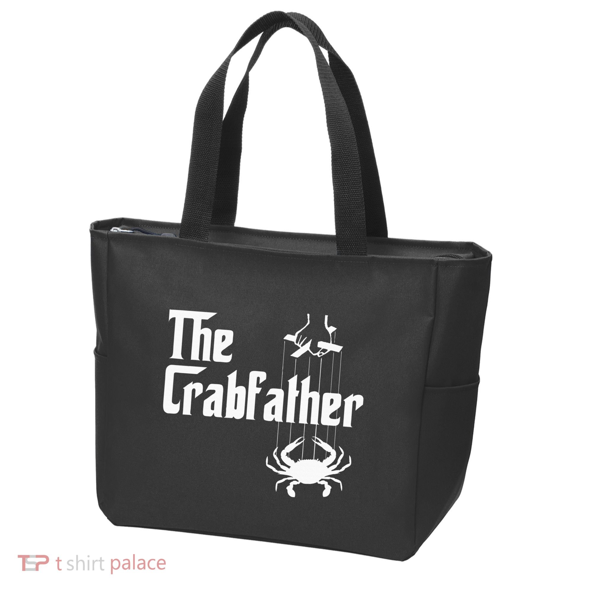 Funny Crab Lover Crabbing The Crabfather Tote Bag