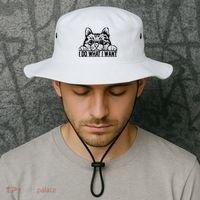 Funny Cat Lovers Retro 70s 80s 90s I Do What I Want Cat Bucket Hat thumb 2