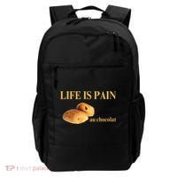 French Chocolatine Life Is Pain Au Chocolat Backpack thumb 0