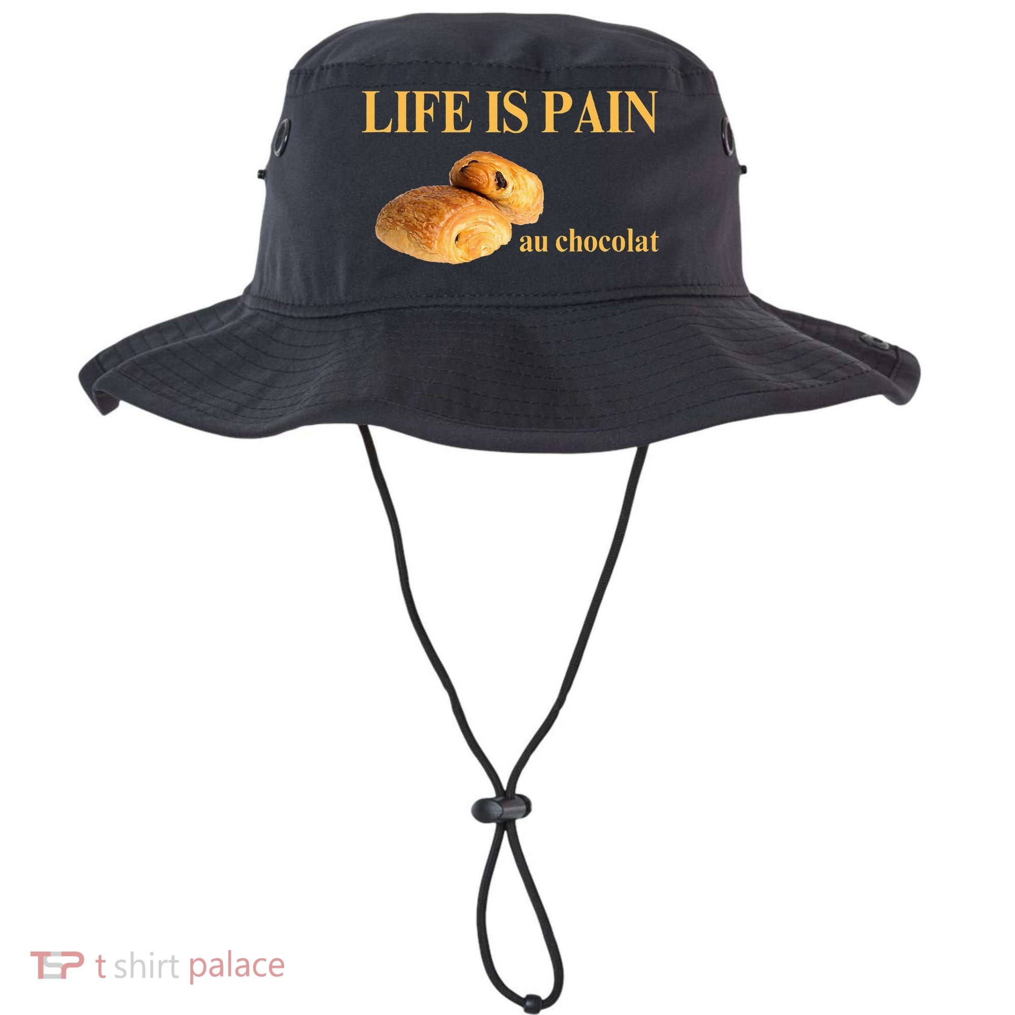 French Chocolatine Life Is Pain Au Chocolat Bucket Hat