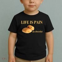 French Chocolatine Life Is Pain Au Chocolat Toddler T-Shirt thumb 2