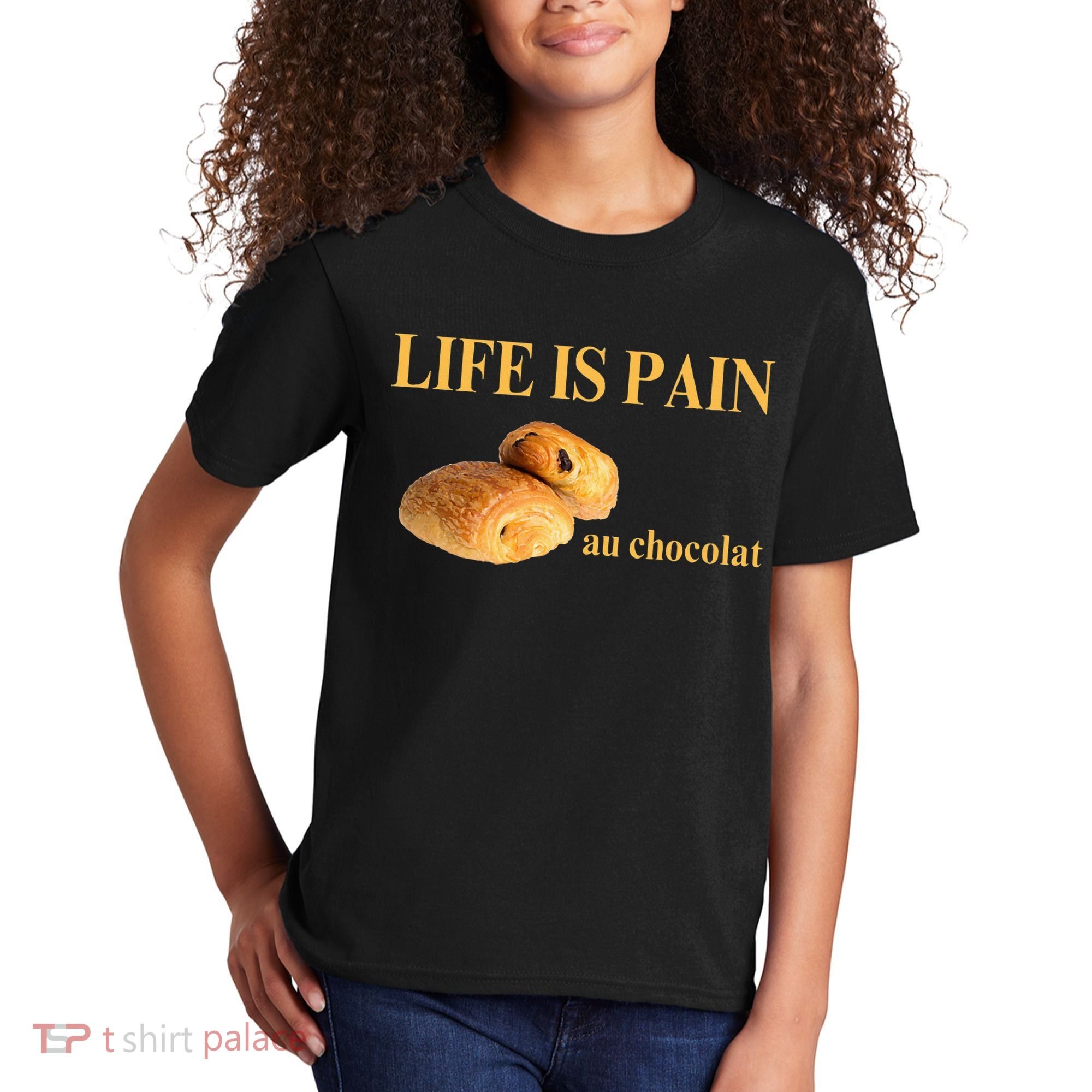 French Chocolatine Life Is Pain Au Chocolat Kids T-Shirt