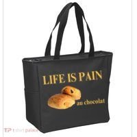 French Chocolatine Life Is Pain Au Chocolat Tote Bag thumb 2