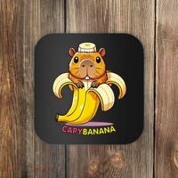 Funny Capybara Lovers Banana Capybanana Coaster thumb 0