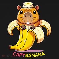 Funny Capybara Lovers Banana Capybanana Coaster thumb 2