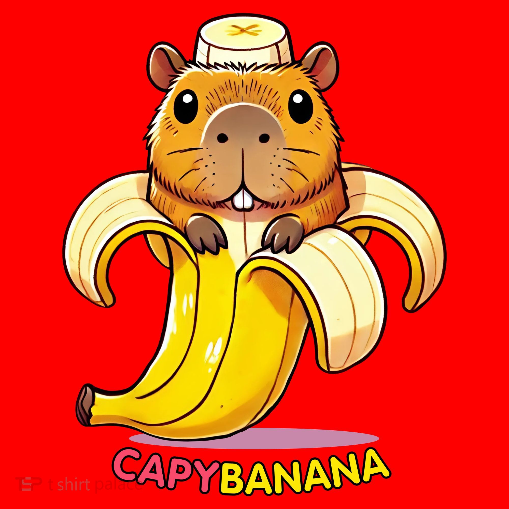 Funny Capybara Lovers Banana Capybanana Santa Hat