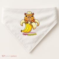 Funny Capybara Lovers Banana Capybanana USA-Made Doggie Bandana thumb 0