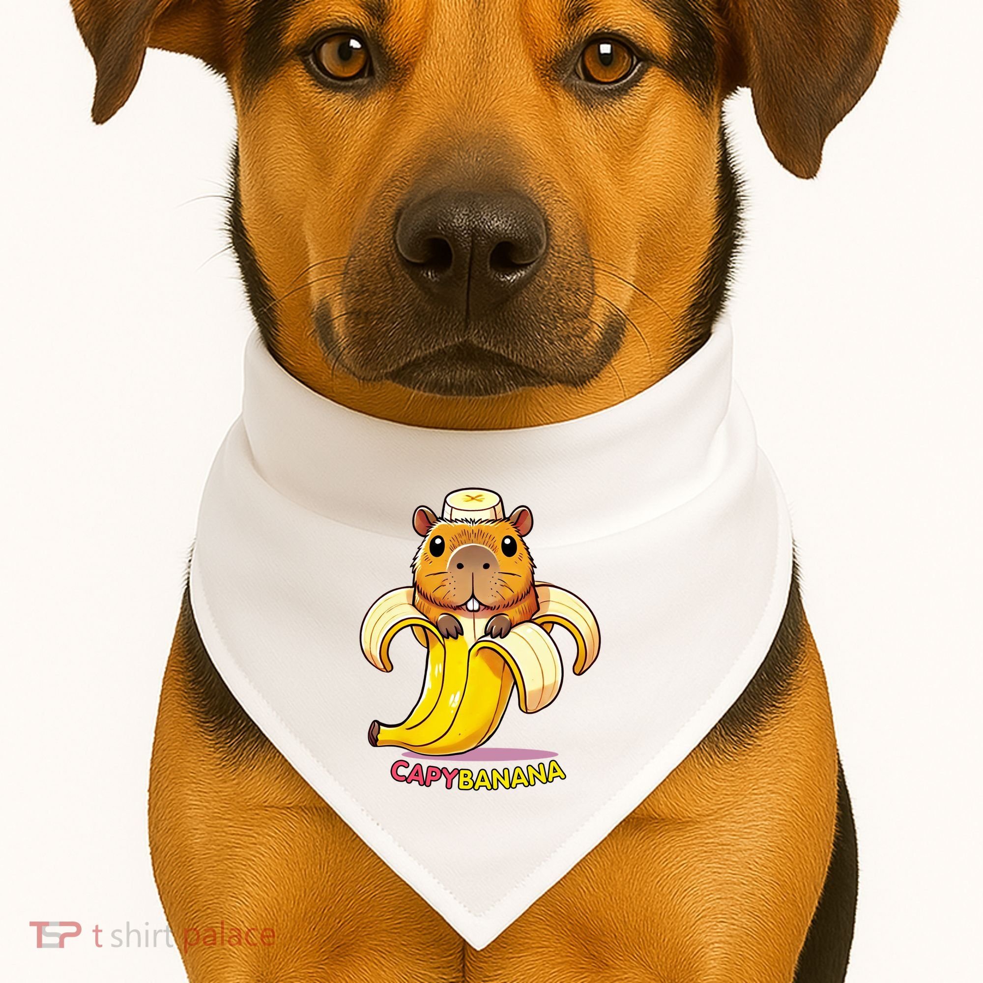 Funny Capybara Lovers Banana Capybanana USA-Made Doggie Bandana