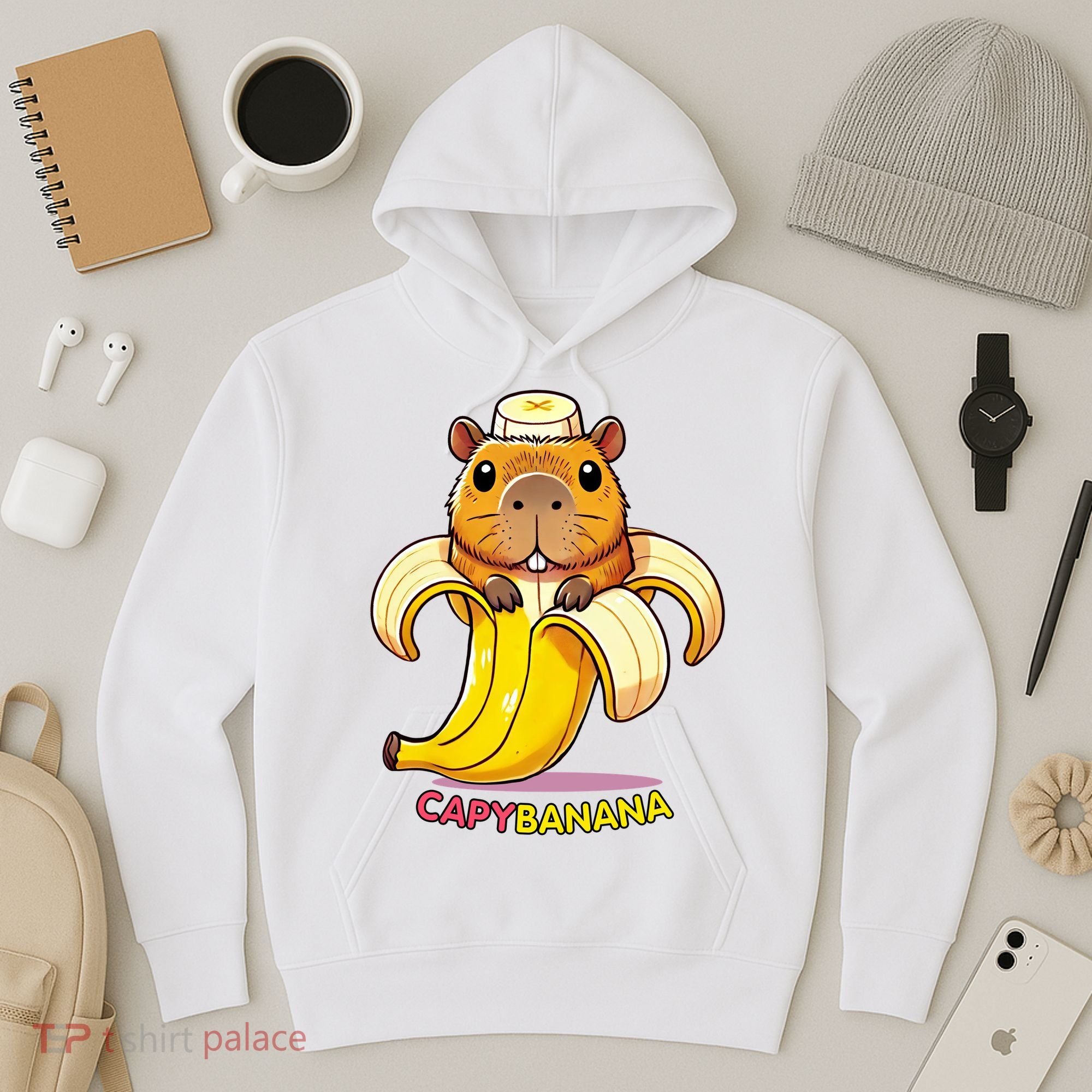Funny Capybara Lovers Banana Capybanana Hoodie