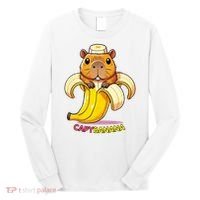 Funny Capybara Lovers Banana Capybanana Long Sleeve Shirt thumb 0