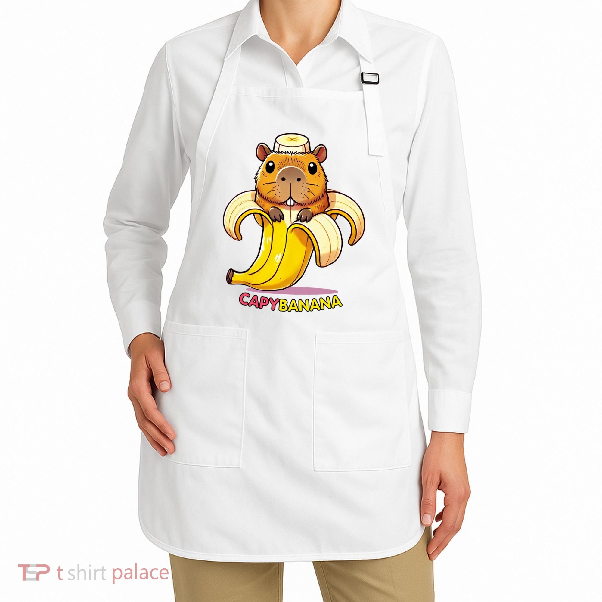 Funny Capybara Lovers Banana Capybanana Apron