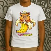 Funny Capybara Lovers Banana Capybanana T-Shirt thumb 3