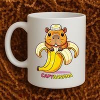 Funny Capybara Lovers Banana Capybanana Coffee Mug thumb 2